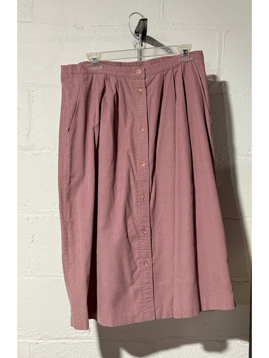 Alfred Dunner Dresses & Skirts - Vintage Alfred dunner size 14 pinky purple corduroy button-front maxi skirt